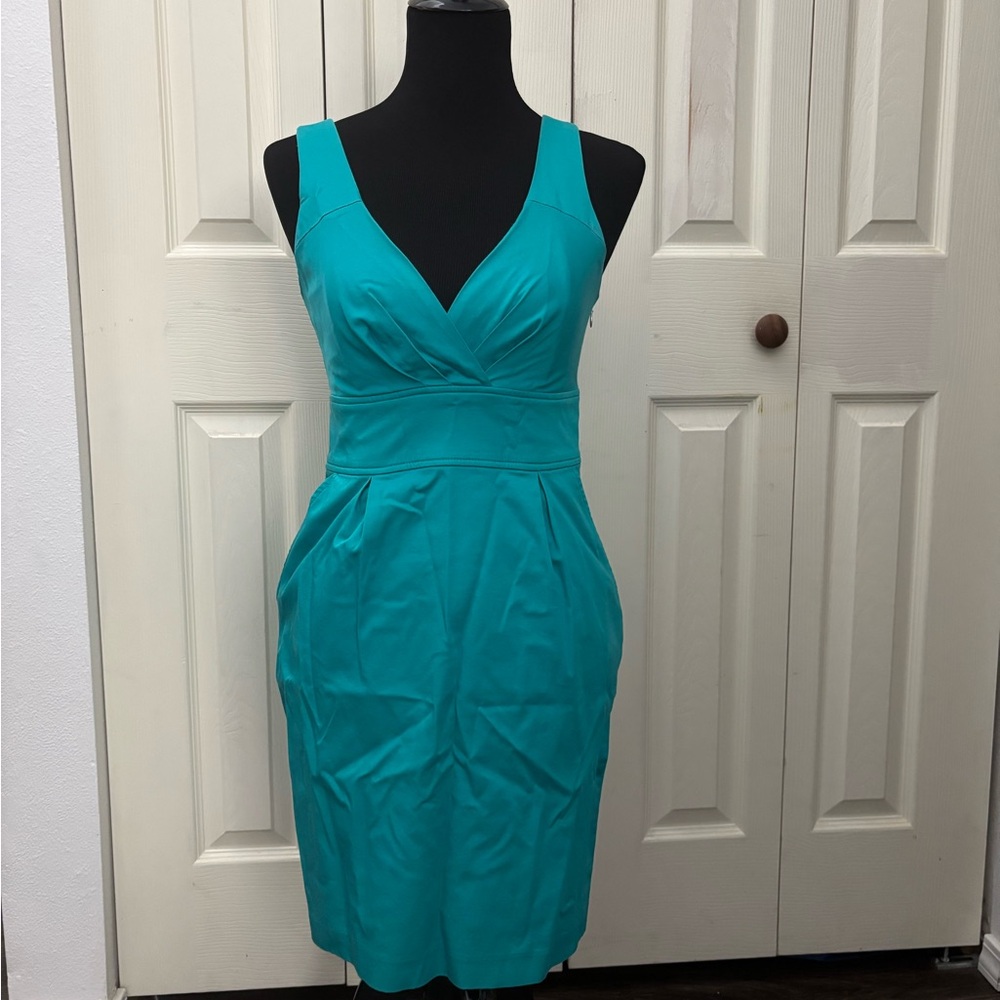 Express Elegant Teal Sleeveless Dress